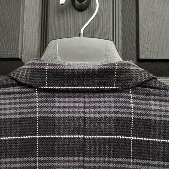 Free Assembly Long Sleeve Relaxed Fit Plaid Blazer Office Career Work Wear - Picture 12 of 16